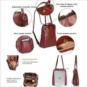 Banuce Leather convertible backpack